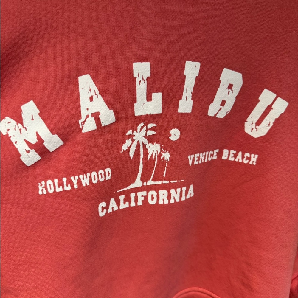 Pink Malibu California Hoodie size medium NWT - Picture 2 of 3